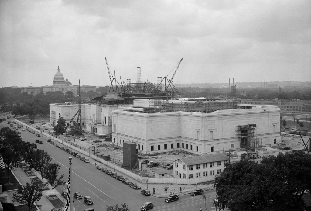 Construction of National Gallery of Art, Washington, D.C., ca. 1939.