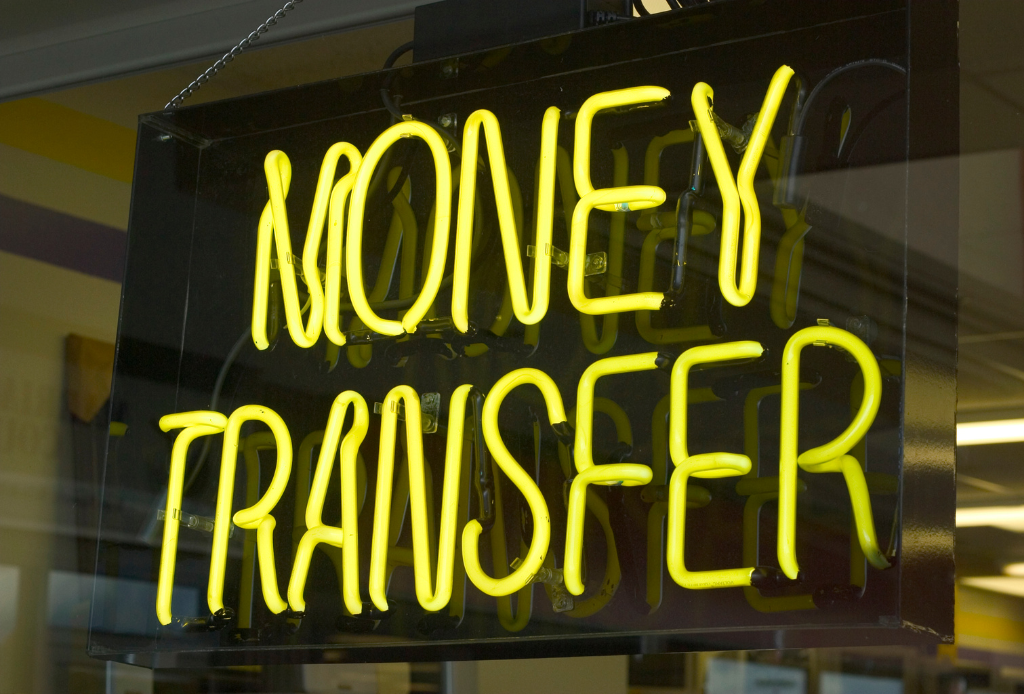 Money Transfer Sign